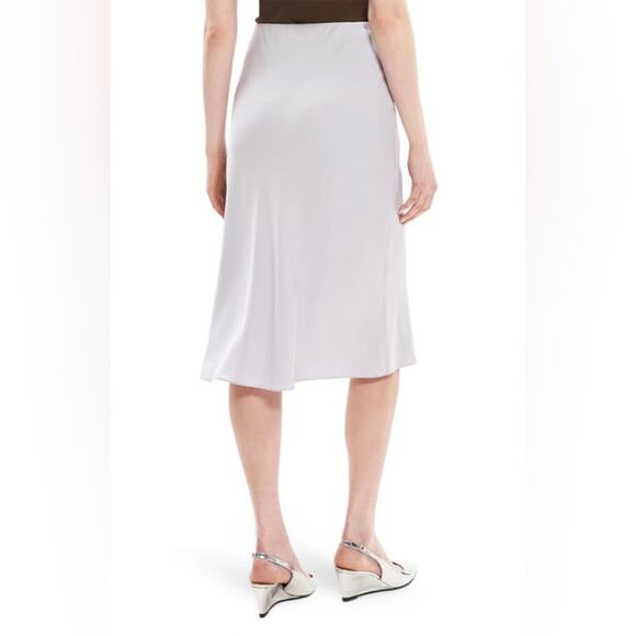 Theory Silk Georgette Knee Length Slip Skirt in Hydrangea M - Picture 5 of 9